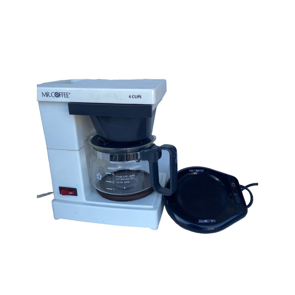 Vintage Mr Coffee 4 Cup Coffee Maker Tested  With Mr Coffe Cup Warmer Bundle